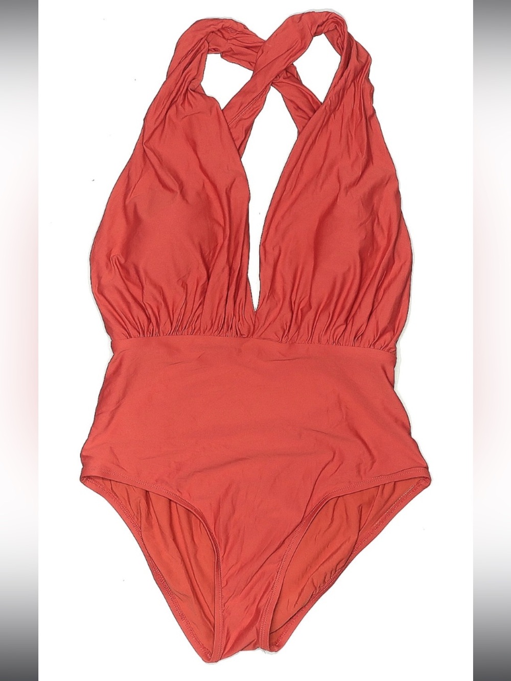 ALLIHOP burt orange one piece swimsuit